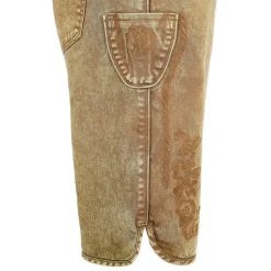 Zillertaler Trachtenwelt Herren Trachtenjeans ohne Latz, Braun Hot