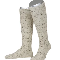 Zillertaler Trachtenwelt Herren Trachtenkniestrumpf Loden Tweed, naturmeliert Beige Best