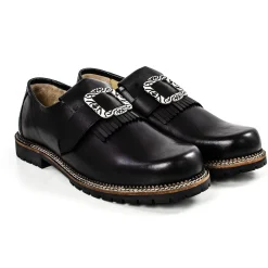 Zillertaler Trachtenwelt Herren Trachtenschuh "Sepp", Schwarz Best Sale