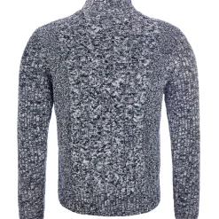 Zillertaler Trachtenwelt Herren Zopf-Strickjacke "Noel", Navy-Melange Blau Fashion
