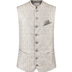 Zillertaler Trachtenwelt Jungen Gilet "Damian", Taupe Braun Online