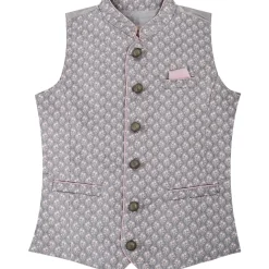 Zillertaler Trachtenwelt Jungen Gilet "Marno", Taupe Braun Shop