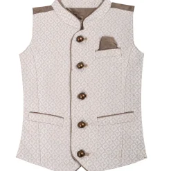 Zillertaler Trachtenwelt Jungen Gilet "Salvo", Taupe Beige Flash Sale