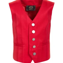 Zillertaler Trachtenwelt Jungen Trachtengilet "Arthur", Rot Sale