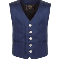 Zillertaler Trachtenwelt Jungen Trachtengilet "Arthur", Dunkelblau Flash Sale