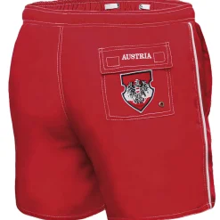 Zillertaler Trachtenwelt Kinder Badehose "Austria", Rot Outlet