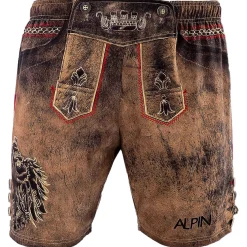 Zillertaler Trachtenwelt Kinder Badehose "Österreich", Braun Best