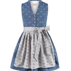 Zillertaler Trachtenwelt Kinder Dirndl "Amalie", -Hellgrau Blau Online
