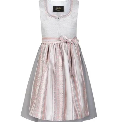 Zillertaler Trachtenwelt Kinder Dirndl "Frida", Silber Grau Cheap