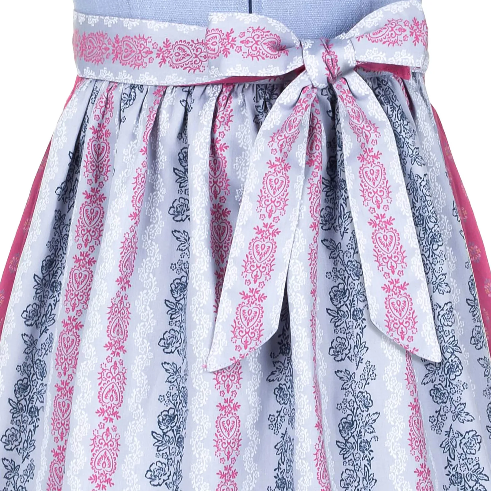 Zillertaler Trachtenwelt Kinder Dirndl "Milli", Hell-Rosa Blau Fashion