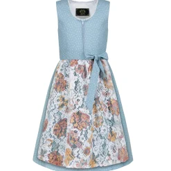 Zillertaler Trachtenwelt Kinder Dirndl "Ulli", Hell Blau Outlet