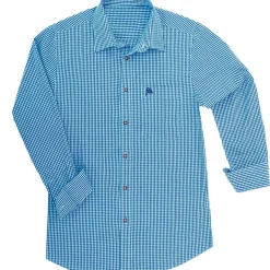 Zillertaler Trachtenwelt Kinder Hemd "Chiemgau", Langarm, -Kariert Blau Store