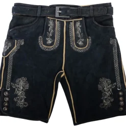 Zillertaler Trachtenwelt Kinder Lederhose "Tomsi", Schwarz Best