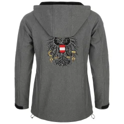 Zillertaler Trachtenwelt Kinder Softshelljacke "Österreich", Grau Discount