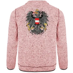 Zillertaler Trachtenwelt Kinder Strickfleece Jacke "Österreich", Rosa New
