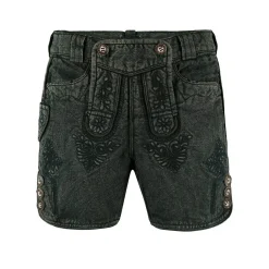 Zillertaler Trachtenwelt Kinder Trachtenhose "Joseph", Blau- Grau Best