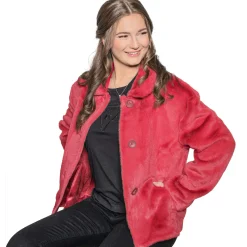 Zillertaler Trachtenwelt Kuscheljacke "Daria", Rot Online