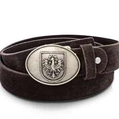 Zillertaler Trachtenwelt Ledergürtel "Tiroler Adler", Braun Shop