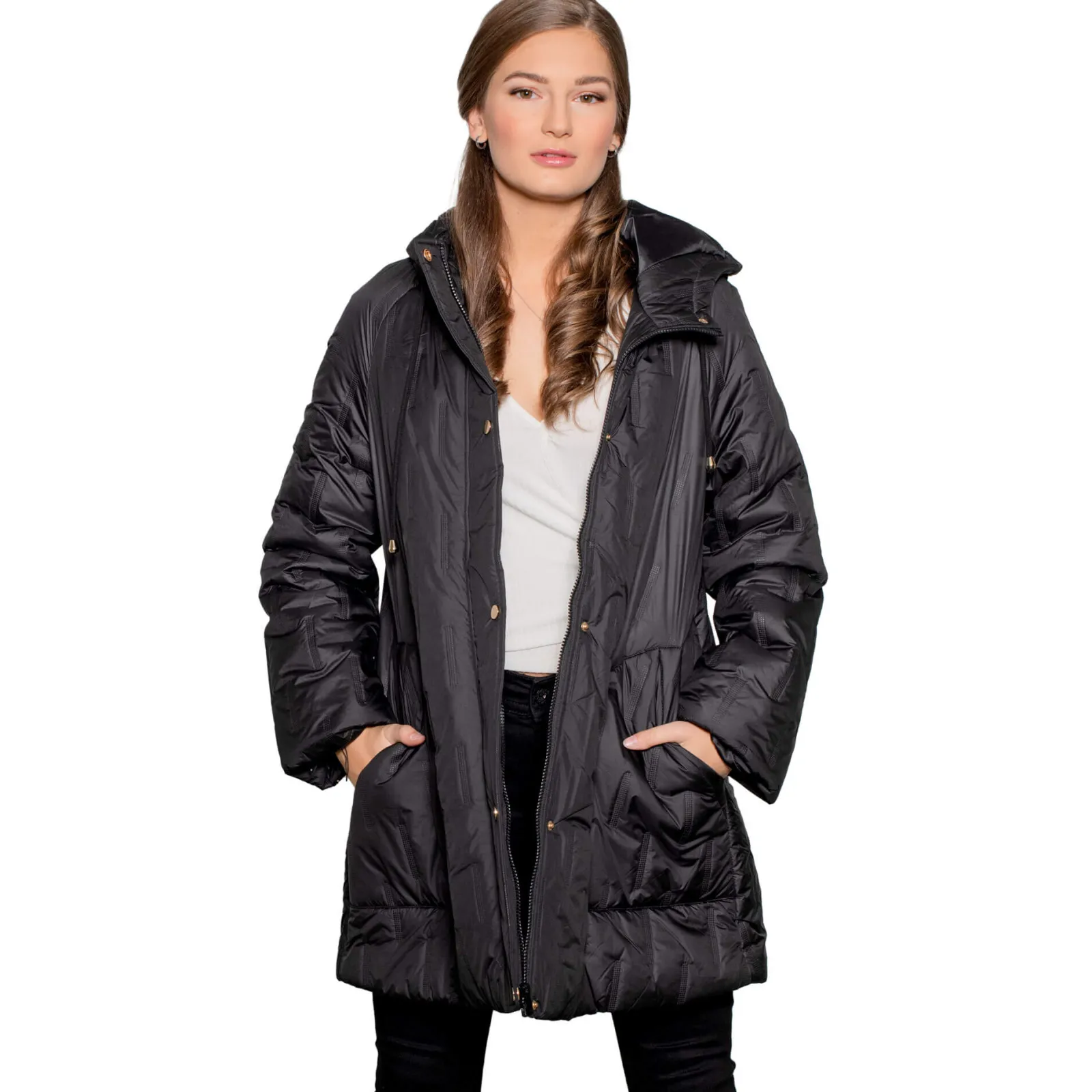 Zillertaler Trachtenwelt Padded Coat "Ellen", Schwarz Sale