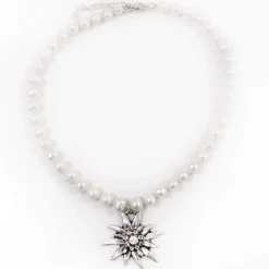 Zillertaler Trachtenwelt Trachtenkette "Edelweiss", Groß Silber Flash Sale