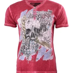 Zillertaler Trachtenwelt T-Shirt "Hopfen & Malz", Rot New