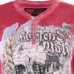 Zillertaler Trachtenwelt T-Shirt "Hopfen & Malz", Rot New