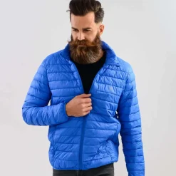 Zillertaler Trachtenwelt Unisex Daunen-Optik-Steppjacke, Blau Hot