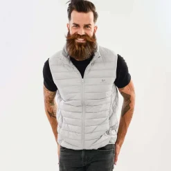 Zillertaler Trachtenwelt Unisex Daunen-Optik-Steppweste, Grau Fashion
