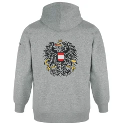 Zillertaler Trachtenwelt Unisex Hoodie "Österreich", Grau Best Sale